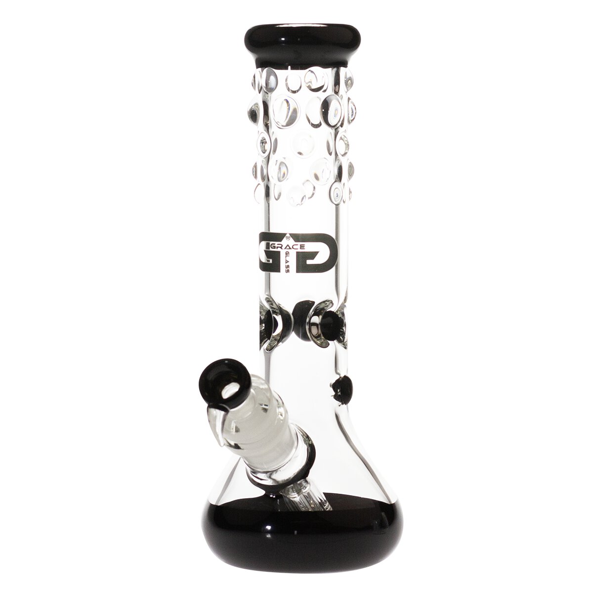 Бонг Grace Glass Bubbles Black Beaker