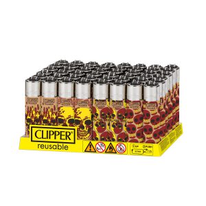 Зажигалка Clipper™ Skulls Fire