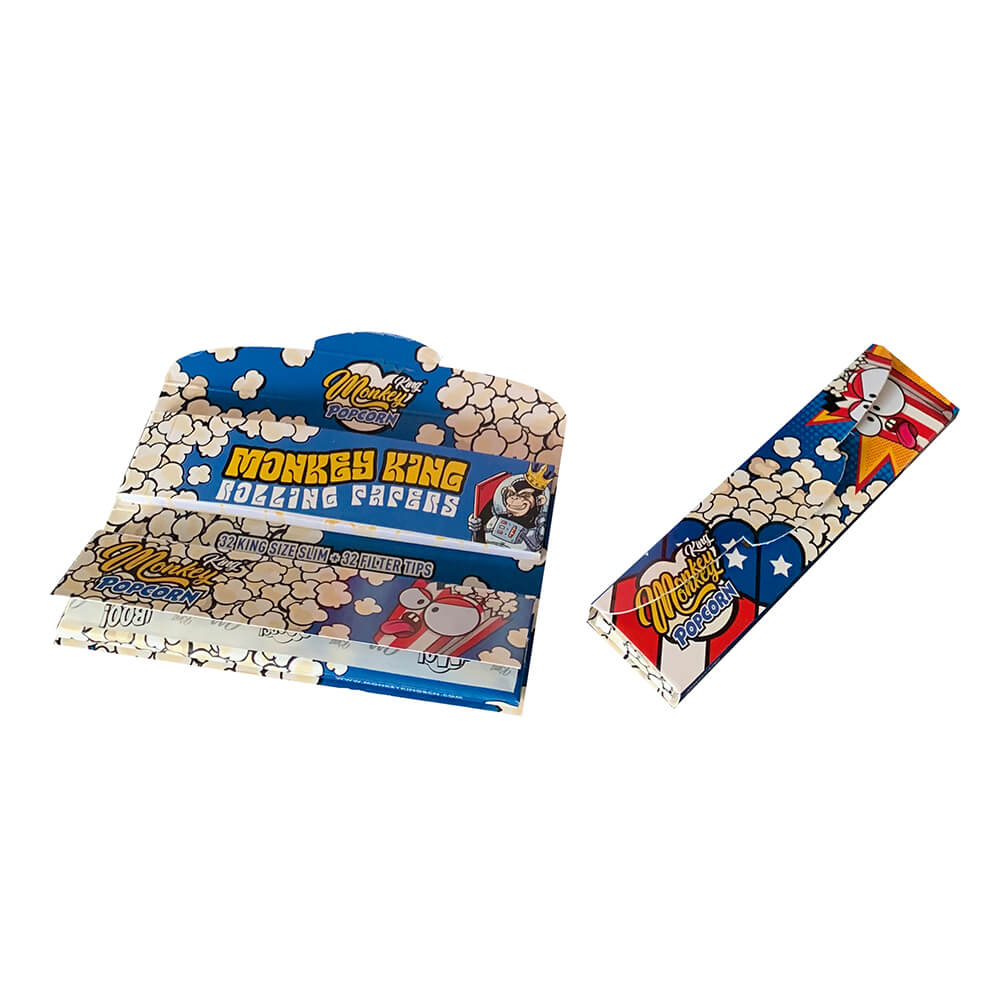 Бумажки Monkey King Popcorn Touch Smell Tips King Size Slim — изображение 2