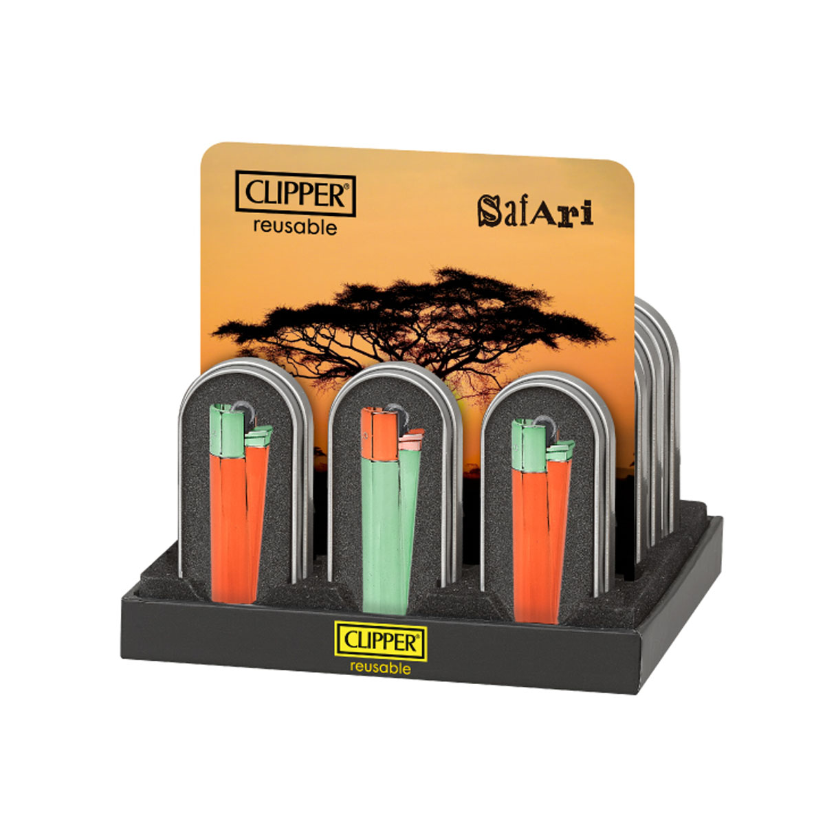 Зажигалка металлическая Clipper™ SAFARI