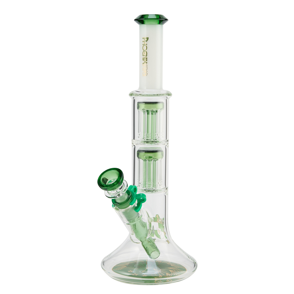 Бонг Phoenix Double Tree Arm Beaker Green